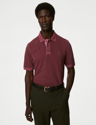 

Mens M&S Collection Pure Cotton Polo Shirt - Berry, Berry