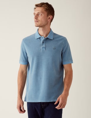 

Mens M&S Collection Poloshirt aus reiner Baumwolle - Dark Turquoise, Dark Turquoise