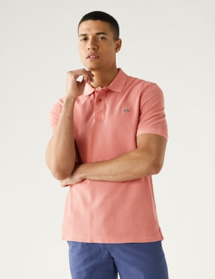 

M&S Collection Polo 100% algodónMens - Medium Coral, Medium Coral