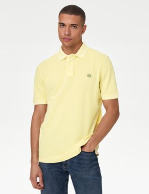

Mens M&S Collection Pure Cotton Polo Shirt - Citrus, Citrus