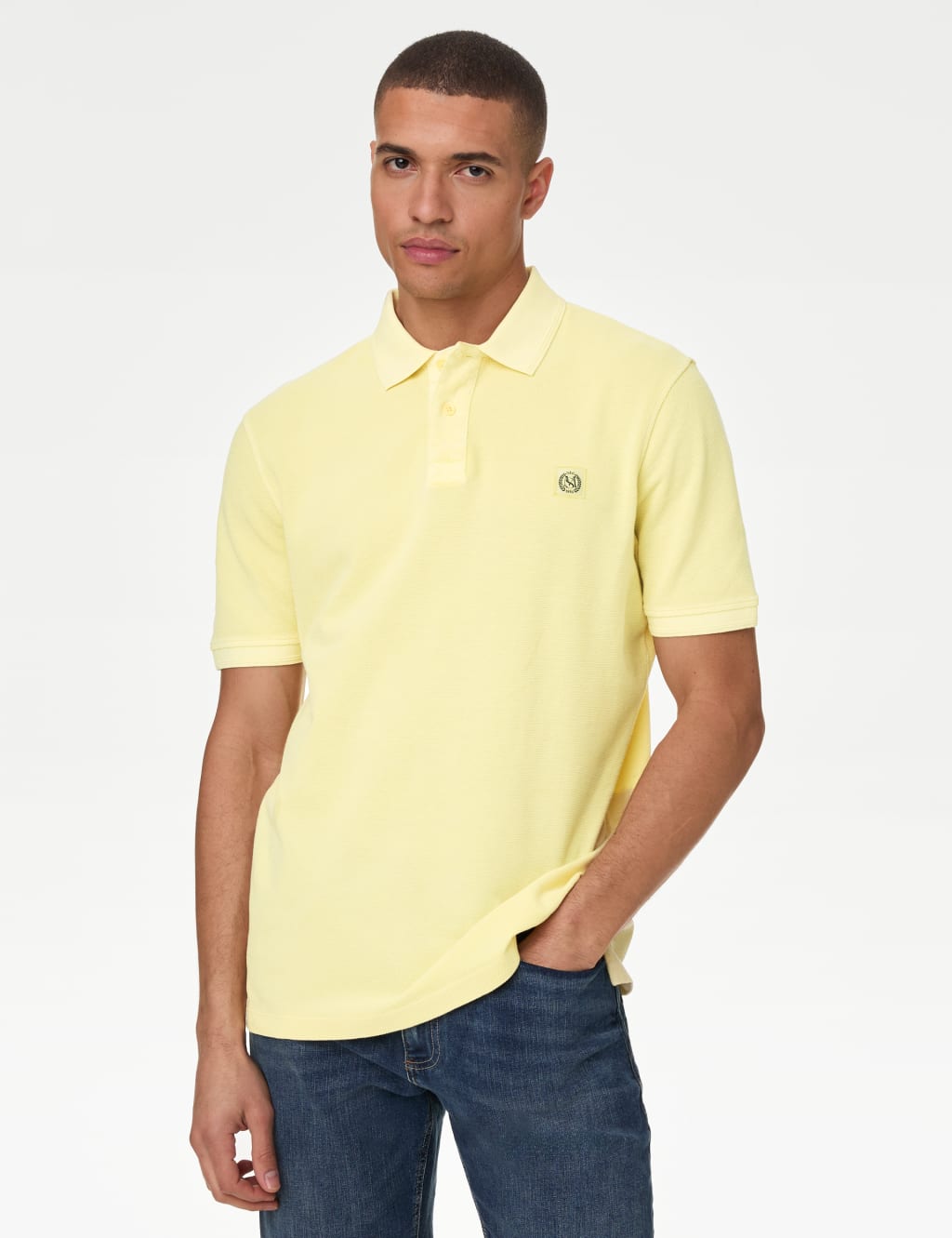 Skechers polo shirt mens yellow sale