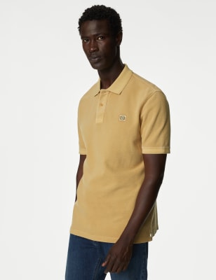 

Mens M&S Collection Pure Cotton Polo Shirt - Dark Honey, Dark Honey