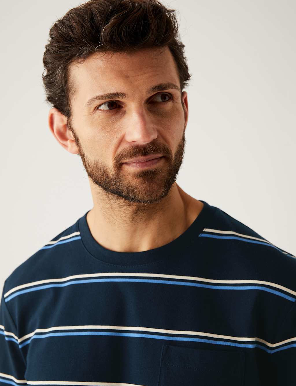 Pure Cotton Striped Heavy Weight T-Shirt image 2
