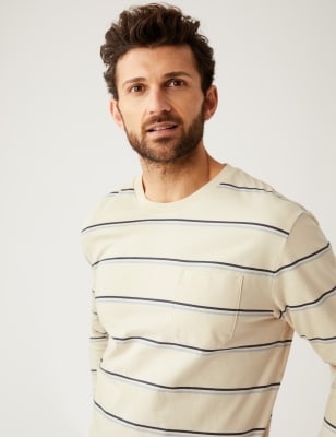 Pure Cotton Striped Heavy Weight T-Shirt