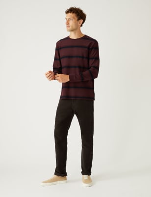 Pure Cotton Striped Long Sleeve T-Shirt