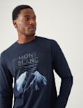 Pure Cotton Mountain Graphic T-Shirt
