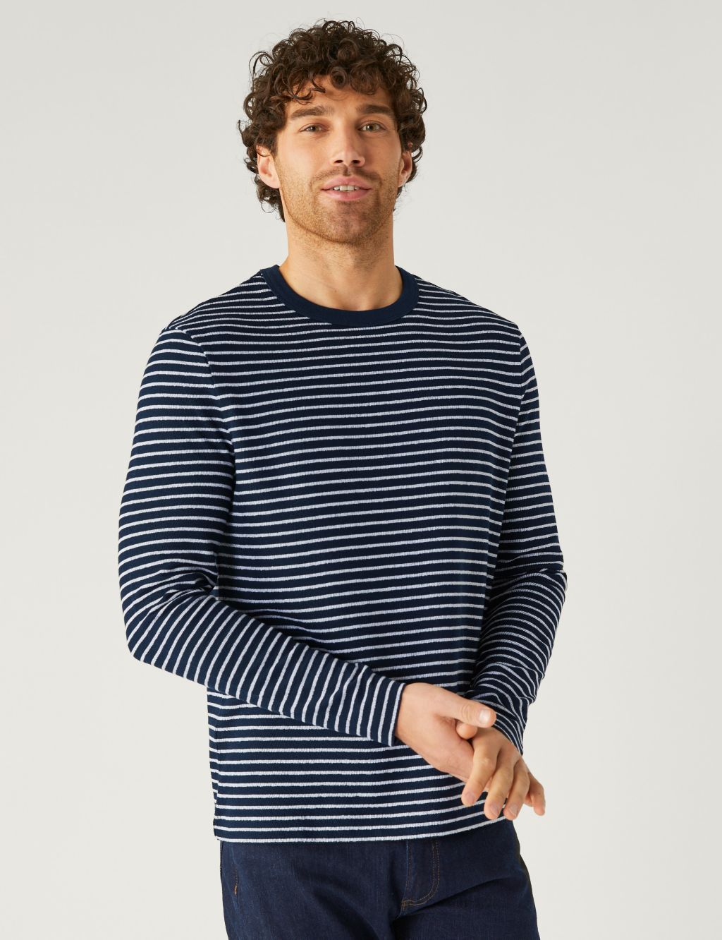 Pure Cotton Striped Long Sleeve T-Shirt image 4