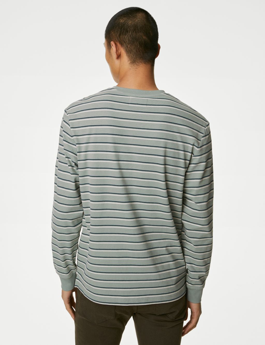 Pure Cotton Striped Long Sleeve T-Shirt image 5