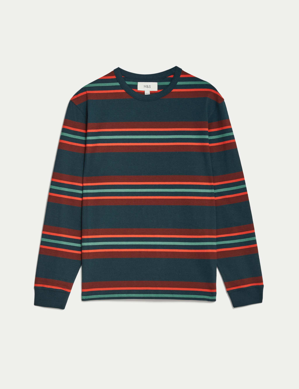 Pure Cotton Striped Long Sleeve T-Shirt image 2