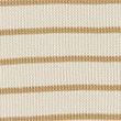 Pure Cotton Striped Waffle Henley T Shirt - ecrumix