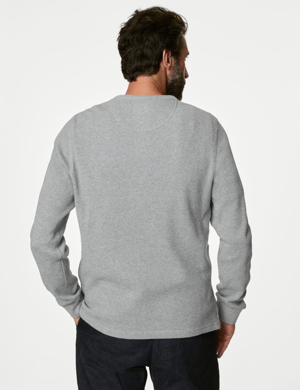 Cotton Rich Waffle Henley T-Shirt image 5
