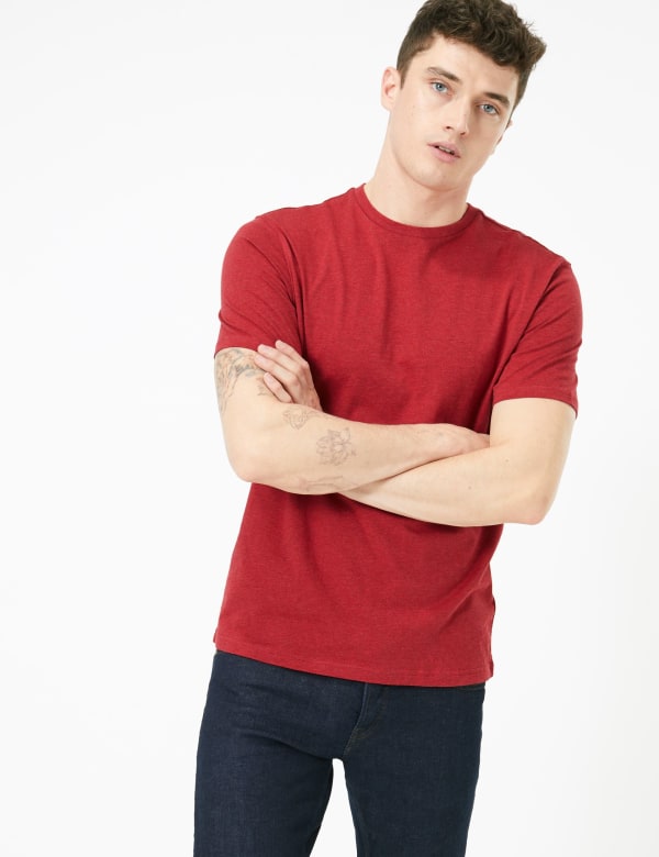 Pure Cotton Crew Neck T-Shirt