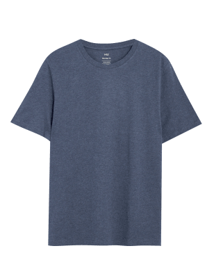 

Mens M&S Collection Pure Cotton Crew Neck T-Shirt - Denim, Denim