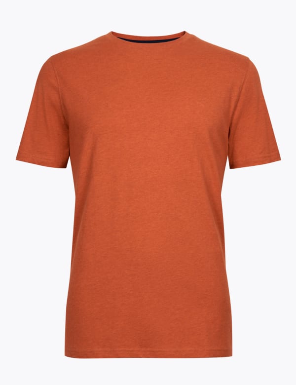 Pure Cotton Crew Neck T-Shirt