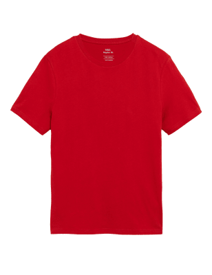 

Mens M&S Collection T-Shirt aus reiner Baumwolle mit Rundhalsausschnitt - Chilli, Chilli