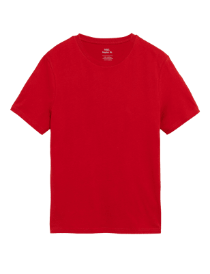 

Mens M&S Collection Pure Cotton Crew Neck T-Shirt - Chilli, Chilli