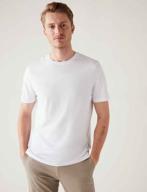 Pure Cotton Crew Neck T-Shirt