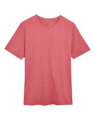 

Mens M&S Collection Slim Fit Pure Cotton Crew Neck T-Shirt - Dark Rose, Dark Rose