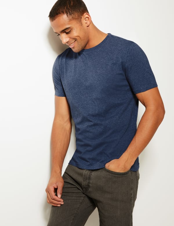 Pure Cotton Crew Neck T-Shirt