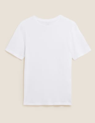 

Mens M&S Collection Slim Fit Pure Cotton T-Shirt - White, White