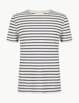 Pure Cotton Striped T-Shirt | M&S Collection | M&S
