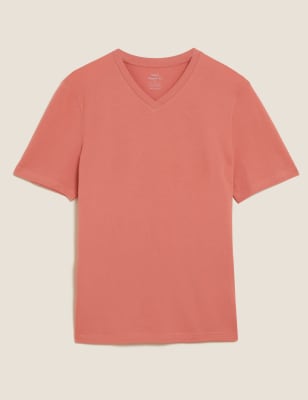 Pure Cotton V-Neck T-Shirt