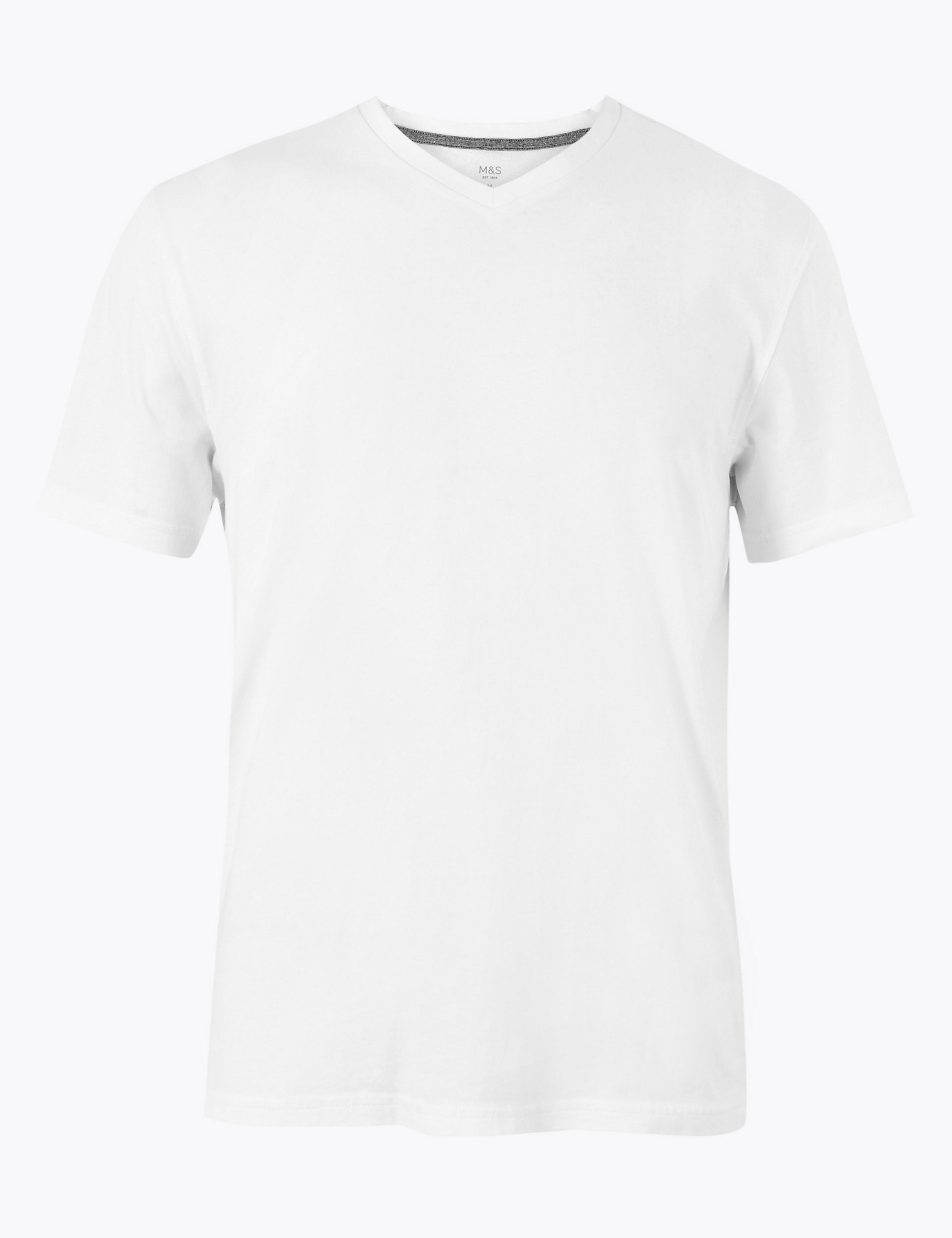 T-shirt 100&nbsp;% coton à col en V