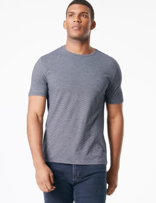 T-shirt 100&nbsp;% coton &agrave; rayures