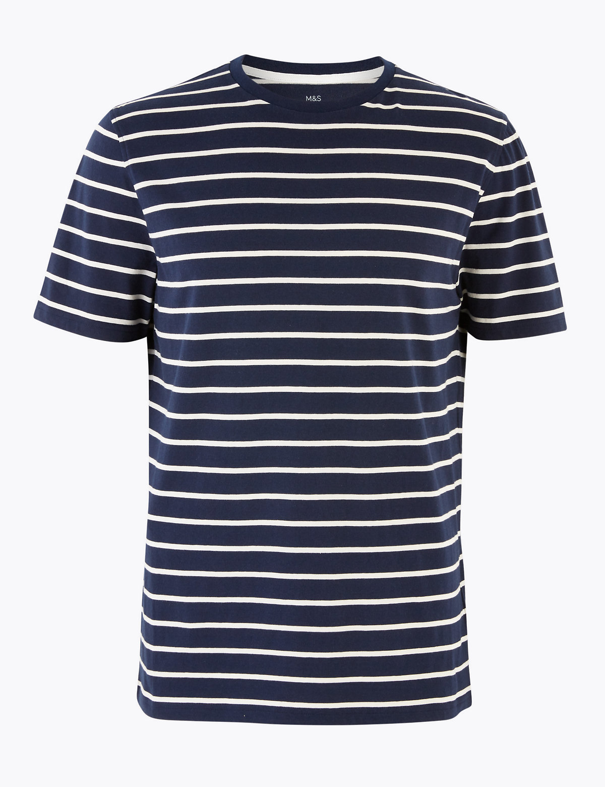 Pure Cotton Regular Fit Striped T-Shirt