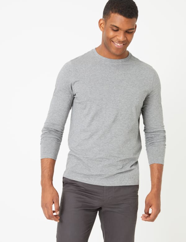 Regular Fit Crew Neck Long Sleeve T-Shirt