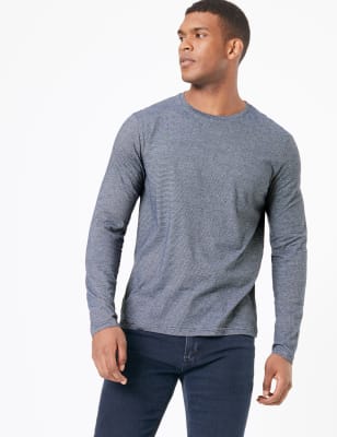 T-shirt en coton &agrave; rayures