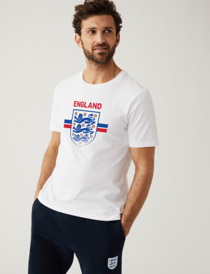 Camiseta 100% algodón con escudo de Inglaterra para hombre M&S ES