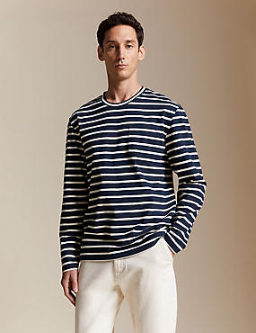 Pure Cotton Striped Heavy Weight T-Shirt