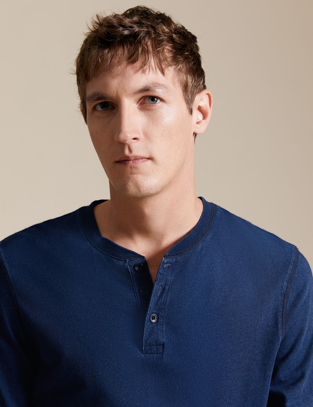 Wetherby Pure Cotton Henley T-Shirt image 2