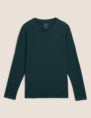 

Mens M&S Collection Pure Cotton Long Sleeve T-Shirt - Evergreen, Evergreen