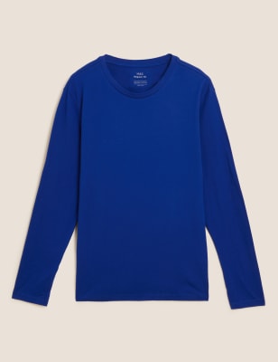 

M&S Collection Camiseta 100% algodón de manga largaMens - Royal Blue, Royal Blue