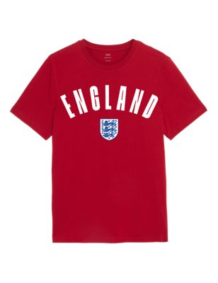 

Mens M&S Collection Men's Pure Cotton England Crest T-Shirt - Ruby Red, Ruby Red