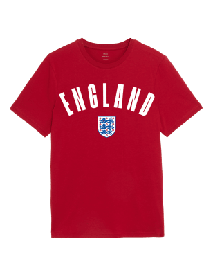 

Mens M&S Collection Men's Pure Cotton England Crest T-Shirt - Ruby Red, Ruby Red