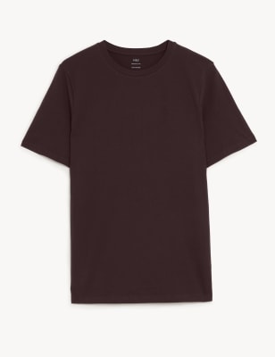 

Mens M&S Collection Regular Fit Pure Cotton Crew Neck T-Shirt - Dark Burgundy, Dark Burgundy