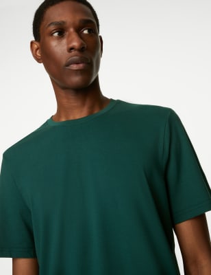 

Mens M&S Collection Pure Cotton Crew Neck T-Shirt - Bottle Green, Bottle Green