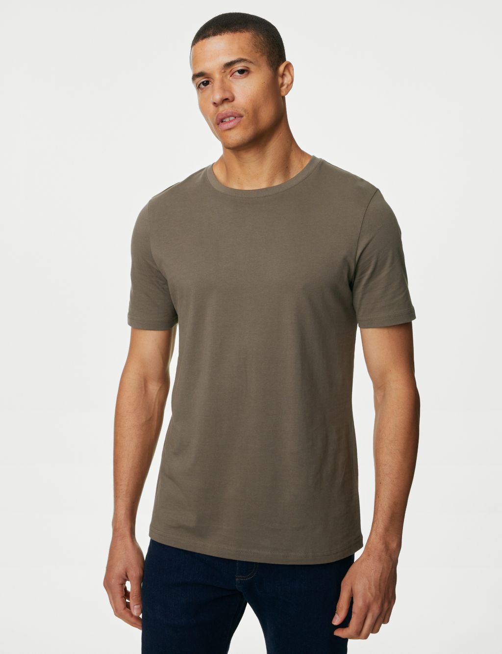 Regular Fit Pure Cotton Crew Neck T-Shirt image 3