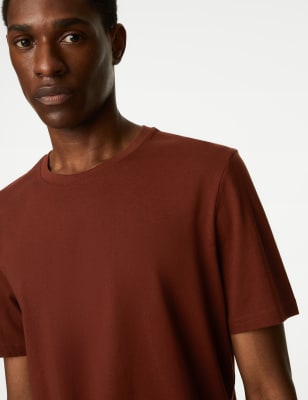 

Mens M&S Collection Pure Cotton Crew Neck T-Shirt - Rust, Rust