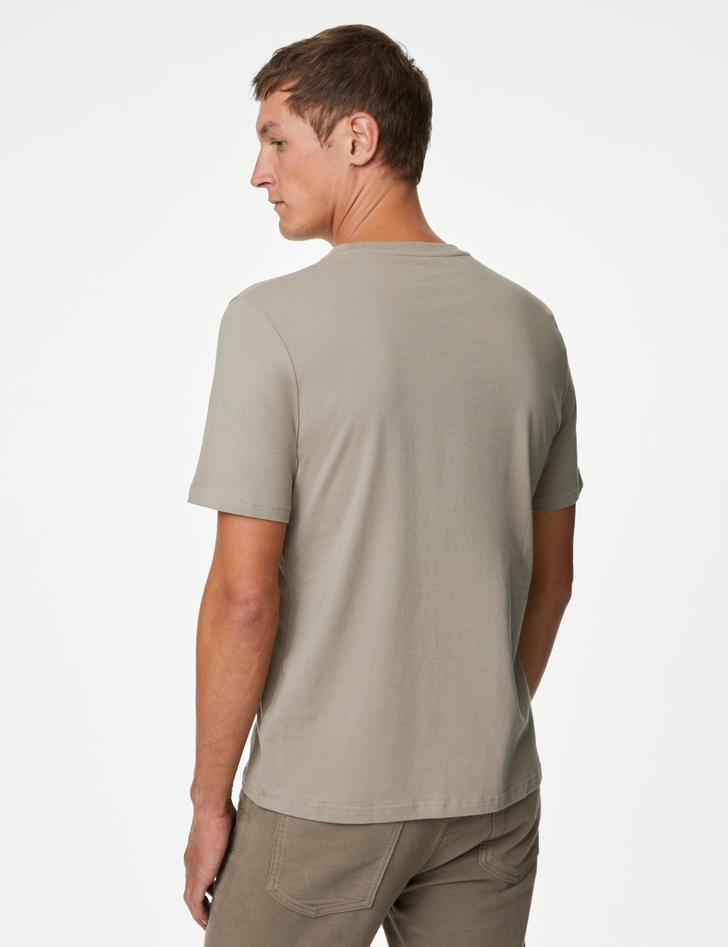 Regular Fit Pure Cotton Crew Neck T-Shirt image 5