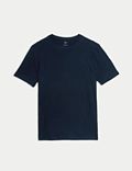 T-shirt coupe cintrée 100&nbsp;% coton à encolure ronde