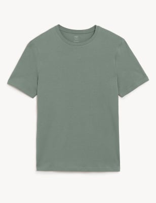 Slim Fit Pure Cotton Crew Neck T-Shirt