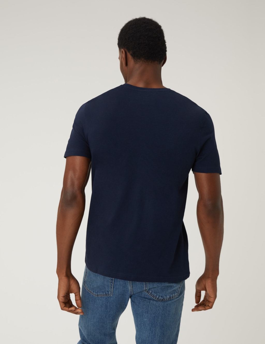 Pure Cotton V-Neck T-Shirt image 3