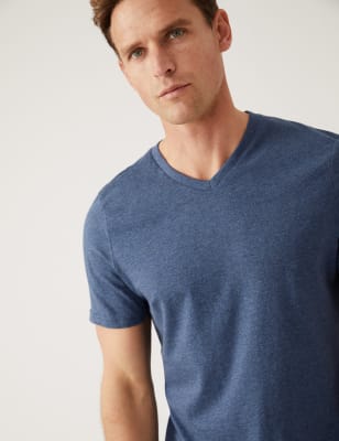 Pure Cotton V-Neck T-Shirt