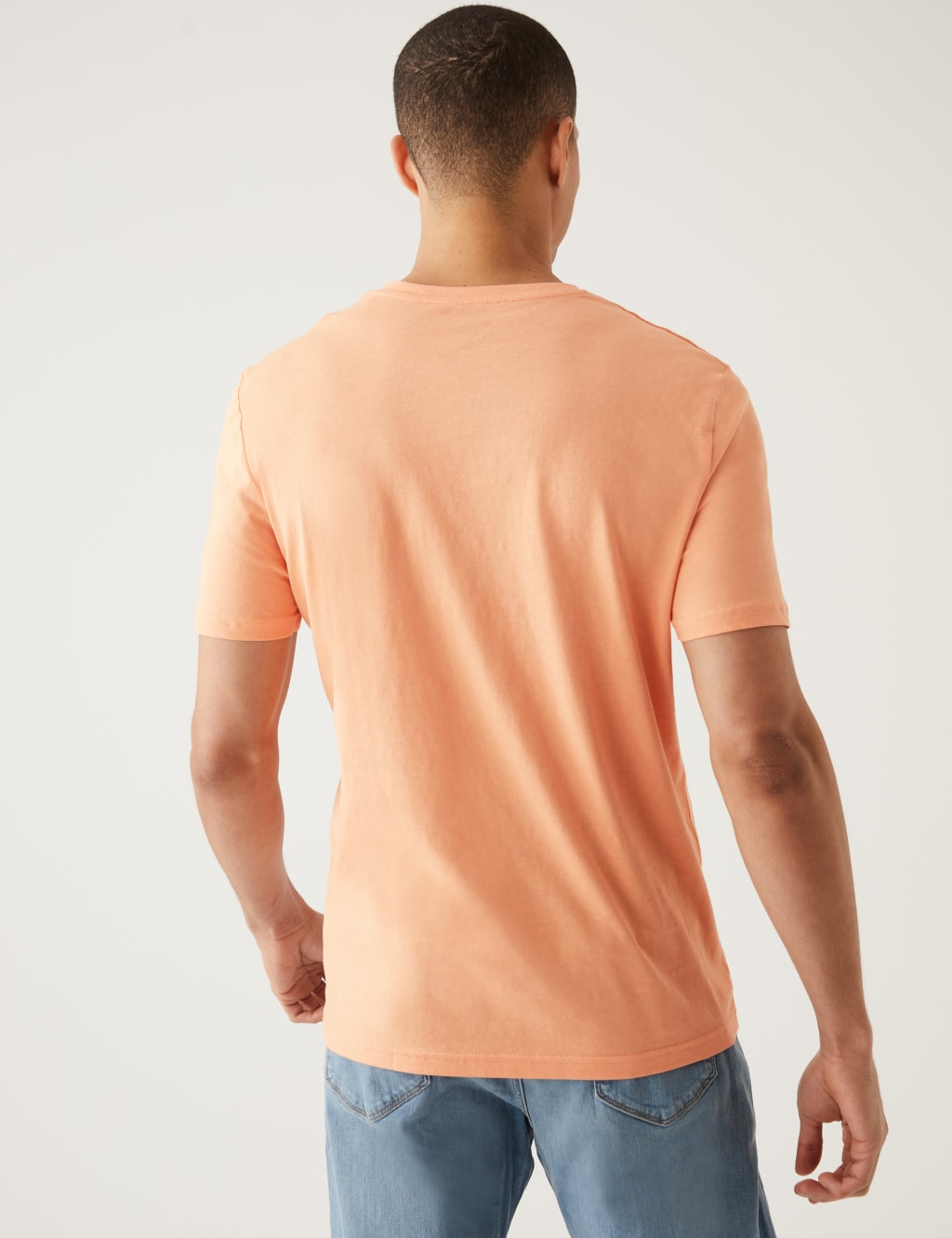 Pure Cotton V-Neck T-Shirt image 3