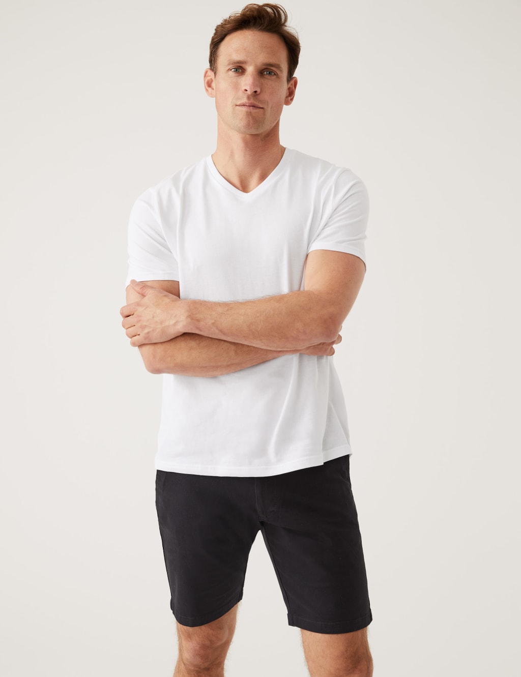 Pure Cotton V-Neck T-Shirt image 2