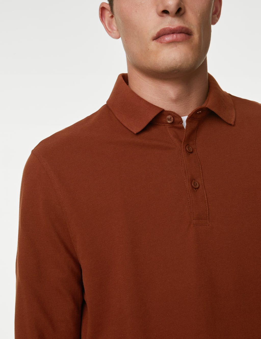 Pure Cotton Long Sleeve Polo Shirt image 4